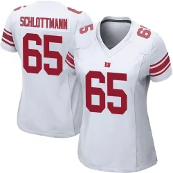 Women's Austin Schlottmann New York Giants No.65 Game Jersey - White