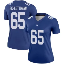 Women's Austin Schlottmann New York Giants No.65 Legend Jersey - Royal