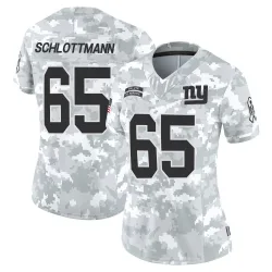 Women's Austin Schlottmann New York Giants No.65 Limited 2024 Salute to Service Jersey - Arctic Camo