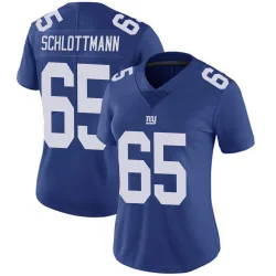 Women's Austin Schlottmann New York Giants No.65 Limited Team Color Vapor Untouchable Jersey - Royal