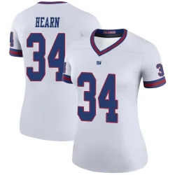 Women's Azizi Hearn New York Giants No.34 Legend Color Rush Jersey - White