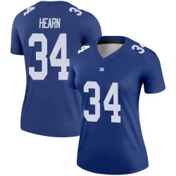 Women's Azizi Hearn New York Giants No.34 Legend Jersey - Royal