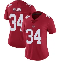 Women's Azizi Hearn New York Giants No.34 Limited Alternate Vapor Untouchable Jersey - Red