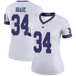 Women's Beau Brade New York Giants No.34 Legend Color Rush Jersey - White