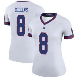 Women's Beaux Collins New York Giants No.8 Legend Color Rush Jersey - White