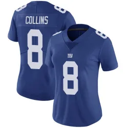 Women's Beaux Collins New York Giants No.8 Limited Team Color Vapor Untouchable Jersey - Royal