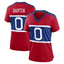Women's Ben Barten New York Giants No.0 Game Century Alternate Jersey - Red