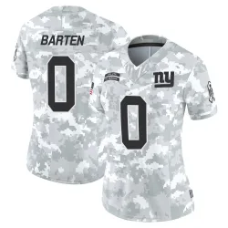 Women's Ben Barten New York Giants No.0 Limited 2024 Salute to Service Jersey - Arctic Camo