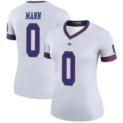 Women's Ben Mann New York Giants No.0 Legend Color Rush Jersey - White