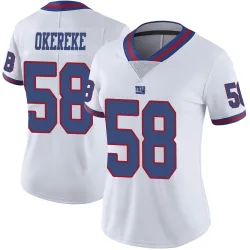 Women's Bobby Okereke New York Giants No.58 Limited Color Rush Jersey - White