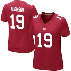 Women's Bobby Thomson New York Giants No.19 Game Alternate Jersey - Red