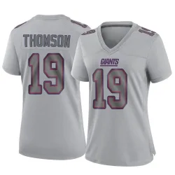 Women's Bobby Thomson New York Giants No.19 Game Atmosphere Fashion Jersey - Gray