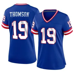 Women's Bobby Thomson New York Giants No.19 Game Classic Jersey - Royal