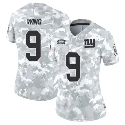 Women's Brad Wing New York Giants No.9 Limited 2024 Salute to Service Jersey - Arctic Camo