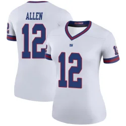 Women's Brandon Allen New York Giants No.12 Legend Color Rush Jersey - White