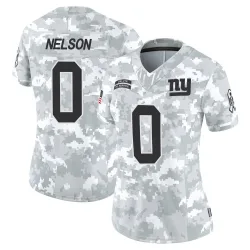 Women's Braylen Nelson New York Giants No.0 Limited 2024 Salute to Service Jersey - Arctic Camo