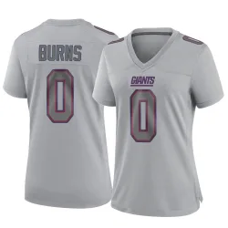 Women's Brian Burns New York Giants No.0 Game Atmosphere Fashion Jersey - Gray