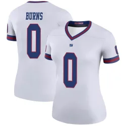 Women's Brian Burns New York Giants No.0 Legend Color Rush Jersey - White
