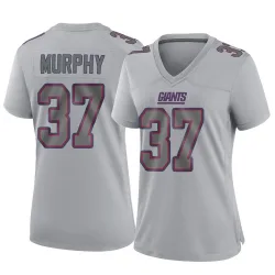 Women's Caleb Murphy New York Giants No.37 Game Atmosphere Fashion Jersey - Gray