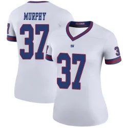 Women's Caleb Murphy New York Giants No.37 Legend Color Rush Jersey - White