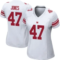 Women's Cam Jones New York Giants No.47 Game Jersey - White
