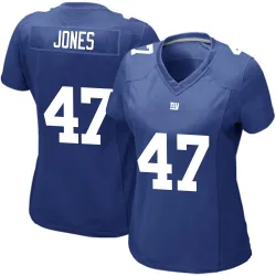 Women's Cam Jones New York Giants No.47 Game Team Color Jersey - Royal