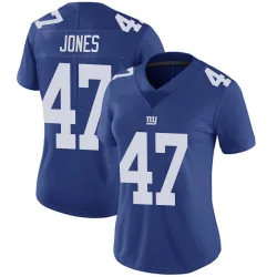 Women's Cam Jones New York Giants No.47 Limited Team Color Vapor Untouchable Jersey - Royal