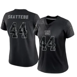 Women's Cam Skattebo New York Giants No.44 Limited Reflective Jersey - Black