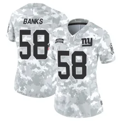 Women's Carl Banks New York Giants No.58 Limited 2024 Salute to Service Jersey - Arctic Camo