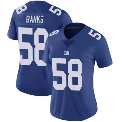 Women's Carl Banks New York Giants No.58 Limited Team Color Vapor Untouchable Jersey - Royal
