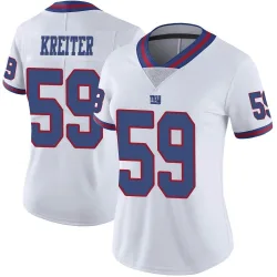 Women's Casey Kreiter New York Giants No.59 Limited Color Rush Jersey - White