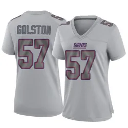 Women's Chauncey Golston New York Giants No.57 Game Atmosphere Fashion Jersey - Gray