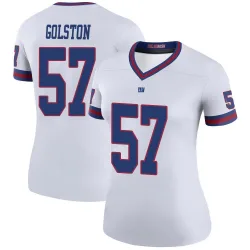 Women's Chauncey Golston New York Giants No.57 Legend Color Rush Jersey - White