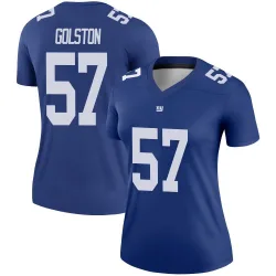 Women's Chauncey Golston New York Giants No.57 Legend Jersey - Royal