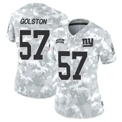 Women's Chauncey Golston New York Giants No.57 Limited 2024 Salute to Service Jersey - Arctic Camo