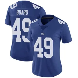 Women's Chris Board New York Giants No.49 Limited Team Color Vapor Untouchable Jersey - Royal