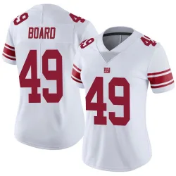 Women's Chris Board New York Giants No.49 Limited Vapor Untouchable Jersey - White