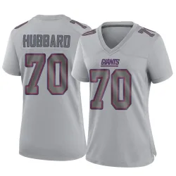 Women's Chris Hubbard New York Giants No.70 Game Atmosphere Fashion Jersey - Gray