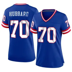 Women's Chris Hubbard New York Giants No.70 Game Classic Jersey - Royal