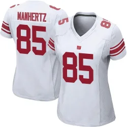 Women's Chris Manhertz New York Giants No.85 Game Jersey - White