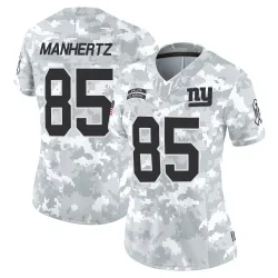 Women's Chris Manhertz New York Giants No.85 Limited 2024 Salute to Service Jersey - Arctic Camo