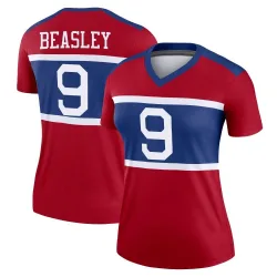 Women's Cole Beasley New York Giants No.9 Legend Century Alternate Jersey - Red