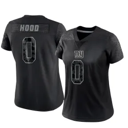 Women's Colton Hood New York Giants No.0 Limited Reflective Jersey - Black