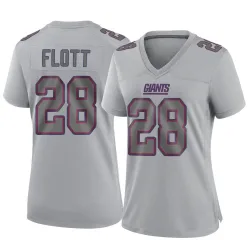 Women's Cor'Dale Flott New York Giants No.28 Game Atmosphere Fashion Jersey - Gray