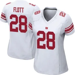 Women's Cor'Dale Flott New York Giants No.28 Game Jersey - White
