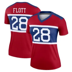 Women's Cor'Dale Flott New York Giants No.28 Legend Century Alternate Jersey - Red