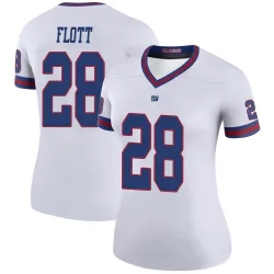 Women's Cor'Dale Flott New York Giants No.28 Legend Color Rush Jersey - White