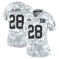 Women's Cor'Dale Flott New York Giants No.28 Limited 2024 Salute to Service Jersey - Arctic Camo