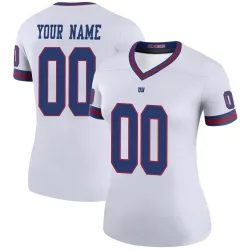 Women's Custom New York Giants No.00 Legend Color Rush Jersey - White