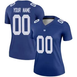 Women's Custom New York Giants No.00 Legend Jersey - Royal